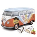 Furgoneta "COMBI SURF" Envasada Con Barritas De Crema De Avellana con Cobertura Blanca