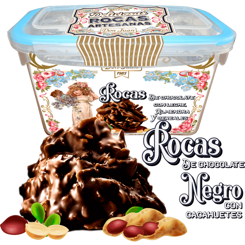 Rocas de cacahuete y chocolate negro